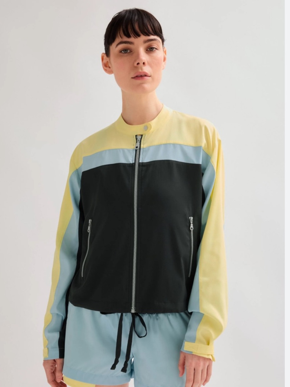 Girlfriend Collective Olympic Vista Moto Jacket Size Medium